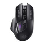 INPHIC A9 Explorer Wireless Mouse for Laptop, 2.4G/Bluetooth 5.0, RGB Lighting, 2400 DPI, Visible Battery, Type-C Charging