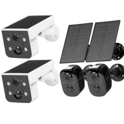 Vicohome 2CG6L and 2CG6B Solar Security Camera Wireless Outdoor System,No NVR Needed,Battery Powered,Easy to Setup,Motion Detection,Two Way Audio,Color Night Vision