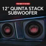 Audiopipe 12" Quinta Stack Composite Cone Subwoofer (TXX-BDC-V-12), Superior Performance, 2400W, 5 Magnets, BASV Voice Coil, Aluminum Basket, Weaved Tinsel Leads, Multi-Connect Terminals, 2 * 4 Ohms - Image 2