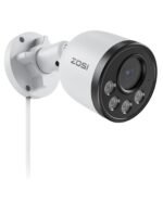 ZOSI 4MP Add-on PoE Security Camera,Indoor Outdoor,100ft Night Vision,Person Vehicle Detection,One-Way Audio,Metal Housing,Only Work with Same Brand 5MP 4K Network Video Recorder NVR Systems