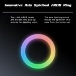 ICOLER Transwarp 120mm RGB Reverse Fan, Infinity Mirror 5V ARGB PWM Case Fan 120mm Triple Pack，Suitable for Computer Case & CPU Cooling(White) - Image 5