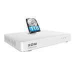 ZOSI H.265+ 3K Lite 8 Channel Security DVR Recorder with 1TB HDD,8CH Hybrid 4-in-1 CCTV DVR for 960H 720P 1080P Home Surveillance Camera System,Person Vehicle Detection,Remote Access,24/7 Recording