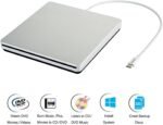 VikTck USB-C Superdrive External DVD/CD Drive for Laptop,USB3.0/Type-C CD/DVD Burner External DVD Drive Portable DVD Player for Laptop Desktop PC Apple Mac Windows 11/10/8/7/XP Linux OS - Image 2
