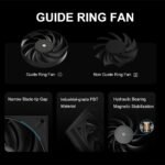 SAMA A60E Premium Dual Tower CPU Air Cooler – Dual 120mm Guide Ring Fans | 6 Heat Pipes, 265W TDP | Intel LGA 115X/1200/1700/1851 & AMD AM4/AM5 | High Performance with Brushed Metal Top Cover - Image 7