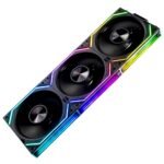 Jungle Leopard PC Fan JM-V2 RS 120 Infinity Mirror Module Daisy-Chain ARGB Fan 120mm Triple Pack Suitable for Computer Case & 360mm AIO Cooler (Black)