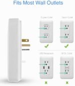 KMC 6-Outlet Surge Tap, 2 USB Ports (3.4A), 980 Joules Surge Protector, White (2 Pack) - Image 5