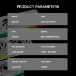 ICOLER SL360 ARGB PC Case Fan - Integrated -Type Infinity Mirror Design with 3 x 120mm ARGB&PWM Fans, No Software Required RPM Display, Suitable for Computer Case（White） - Image 7