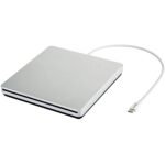 VikTck USB-C Superdrive External DVD/CD Reader and DVD/CD Burner for Apple-MacBook Air/Pro/iMac/Mini/MacBook Pro/ASUS/ASUS/DELL Latitude with USB-C Port Plug and Play(Silver)