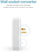 KMC Wall Surge Protector, 980 Joule, 6-Outle Wall Plug Adapter Power Strip, White(2 Pack) - Image 4