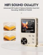 MECHEN M30 HiFi MP3 Player, Lossless DSD High Resolution Digital Audio Music Player, High-Res Portable Audio Player with 64GB Memory Card (Gold) - Image 3