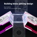 Jungle Leopard Interstellar V4 120mm PC Case Fan|Computer Cooling ARGB CPU Cooler Daisy Chain Fan|Three-Mode Digital Display|Infinity Mirror Design|600-2100 PWM Control|Triple Pack (White Forward) - Image 4