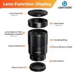 Lightdow EF 240mm F5.6 Reflex Lens - Telephoto Manual DSLR Cameras Lens for Canon EOS Rebel T Series (T8i/T7i/T7/T6/T3i/T2i/4000D/850D/SL3/SL2) & High-End DSLRs (6D Mark II/5D Mark IV/90D/80D/77D) - Image 3