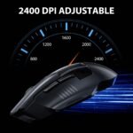 INPHIC A9 Explorer Wireless Mouse for Laptop, 2.4G/Bluetooth 5.0, RGB Lighting, 2400 DPI, Visible Battery, Type-C Charging - Image 4