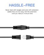 KMC Power Extension Cord 10-Pack, Outlet Saver, 16AWG 3 Prong, 1-Foot Cord - Image 4