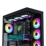 SAMA V50 Mid Tower Gaming PC Case with Dual Tempered Glass, 4×ARGB PWM Fans, High Airflow Chassis with 360mm Radiator Support, USB-C Port, Easy Cable Management – Black - Image 7