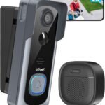 ieGeek Doorbell Camera Wireless 5MP No Subscription 1080P with Adjustable Doorbell Angle Mount, Video Doorbell with Chime, PIR Motion Detection, Voice Changer, 2.4Ghz WiFi, Compatible with Alexa