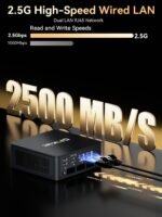 GMKtec M6 Ultra Gaming Mini PC Ryzen 7640HS (Upgraded 6600H/ 6800U), 32GB RAM DDR5 1TB SSD Dual NIC LAN 2.5GbE Desktop Computers Office Home, Triple 4K Display, WiFi 6, USB4, BT 5.2, DP, HDMI 2.0 - Image 6