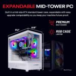 Skytech Gaming Azure 3 Desktop PC, Ryzen 7 9700X 3.8 GHz (5.5GHz), NVIDIA RTX 4060 8GB, 1TB NVMe SSD, 16GB DDR5 RAM 6000, 650W Gold PSU, 360mm ARGB AIO, Wi-Fi, Win 11 - Image 8