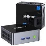 GMKtec M3 Mini PC Intel i5-12450H (8C/12T, up to 4.40GHz) Desktop Computer 16GB DDR4 (8GB*2) 1TB SSD, HDMI 4K, 4X USB 3.2, USB-C, WiFi 6, BT 5.2, RJ45 2.5G Black