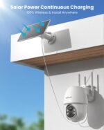 ieGeek Solar Security Cameras Wireless Outdoor, 2K 2.4G WiFi Camera with Solar Panel and Battery Powered, Color Night Vision with Spotlight, 360° PTZ, 2-Way Audio, PIR Motion Sensor, no Subscription - Image 2