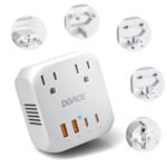 DOACE 2000W 220V to 110V Voltage Converter for European Travel, Voltage Converter US to Europe for Hair Dryers with Fast Charging Power Converter Adapter Combo with 4 USB Ports Step Down Transformer