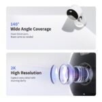 Aqara G100, 2K Indoor/Outdoor Security Camera, HomeKit Secure Video, 2-Way Audio, Spotlight Color/IR Night Vision, AI Detection, 140° FOV, Wi-Fi 6, Supports HomeKit, Alexa, Google and IFTTT, White - Image 2