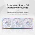 JONSBO ZA-360W PC Case Fan,All(3)-in-One,Single Frame Unit 120mm ARGB,PWM, Silent Computer Fan with 4-Sides Infinity Mirror 2400RPM,28mm Thick Multiple Led Beads, Installation Ref to Tips - Image 5