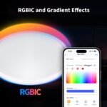Aqara LED Ceiling Light T1M,Matter Over Bridge,Requires Zigbee 3.0 HUB,RGB+IC with Gradient Effects and 16 Million Colors,40W 3450lm,2700-6500K Tunable White,Supports HomeKit,Alexa and IFTTT - Image 4