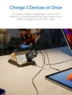 65W USB C Charger Block, ARZOPA GaN Fast Charger USB C Wall Charger PPS 3-Port Foldable Plug for MacBook Pro/Air, iPad Pro, iPhone 15/Pro, Galaxy S24 Ultra, Dell XPS 13, Pixel, Monitor - Image 6