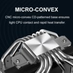 SAMA A60E Premium Dual Tower CPU Air Cooler – Dual 120mm Guide Ring Fans | 6 Heat Pipes, 265W TDP | Intel LGA 115X/1200/1700/1851 & AMD AM4/AM5 | High Performance with Brushed Metal Top Cover - Image 5