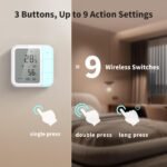 Aqara Thread/Zigbee Smart Climate Sensor W100,Temperature and Humidity Monitoring,Wireless Remote HVAC Control, 3 Customizable Smart Buttons,Works with HomeKit, Alexa, Google & More - Image 3