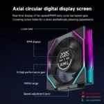Jungle Leopard Interstellar V4 120mm PC Case Fan|Computer Cooling ARGB CPU Cooler Daisy Chain Fan|Three-Mode Digital Display|Infinity Mirror Design|600-2100 PWM Control|Triple Pack (Black Reverse) - Image 5