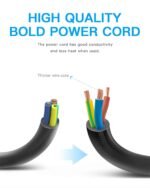 KMC 12-Outlet Surge Protector Power Strip with 8 USB Charging Ports (5V/10A), 2500J,6-Foot Cord - Image 6