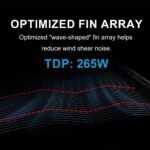 SAMA A60E Premium Dual Tower CPU Air Cooler – Dual 120mm Guide Ring Fans | 6 Heat Pipes, 265W TDP | Intel LGA 115X/1200/1700/1851 & AMD AM4/AM5 | High Performance with Brushed Metal Top Cover - Image 4