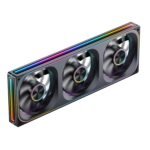 JONSBO ZA-360B PC Case Fan,All(3)-in-One,Single Frame Unit with 3x120mm ARGB Fans,PWM, Silent with 4-Sides Infinity Mirror Fan 2400RPM,28mm Thick,Multiple Led Beads, Installation Ref to Tips