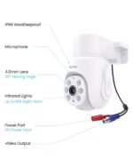 ZOSI 2 Pack 360°View Pan Tilt 1080P Wired Analog HD TVI Security Camera Outdoor Indoor,65ft Night Vision,One-Way Audio,Only Compatible with Same Brand 1080P,5MP and 4K CCTV DVR Systems - Image 7