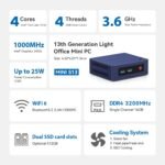 Beelink Mini S13 Pro Mini PC,13 Generation Intel N150 (Up to 3.6GHz) 4C/4T,16GB DDR4 512GB PCle SSD,Micro PC 4K,Dual Display,WiFi6,BT5.2,LAN 1000Mbps,Low Power Mini Computer Support Win 11 Home - Image 6