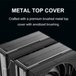 SAMA A60E Premium Dual Tower CPU Air Cooler – Dual 120mm Guide Ring Fans | 6 Heat Pipes, 265W TDP | Intel LGA 115X/1200/1700/1851 & AMD AM4/AM5 | High Performance with Brushed Metal Top Cover - Image 2