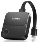 Unitek Hdmi Wireless Display Dongle Adapter - 5G Screen Mirroring Receiver TV Casting Device Screen Mirroring Adapter/4K Hdmi Extender for Streaming Video to Monitor from Mac iOS Android Windows-Black