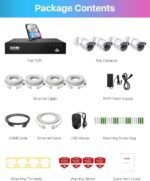 ZOSI 8CH 4K PoE Home Security Camera System, 8 Ports 16CH 8MP NVR with 2TB HDD, 4pcs 5MP Outdoor PoE IP Cameras, 120ft Night Vision, Motion Detection, Remote Access, for 24/7 Recording - Image 9