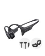 Mojawa HaptiFit Terra Open Ear Bluetooth Bone Conduction Headphones, Headphone Storage Bag and Extra Charging Cable, Waterproof Wireless Earphones with Mic and 32GB MP3, for Workouts, Swimming and Run