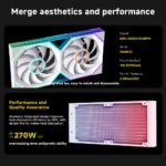 Jungle Leopard PF 240 CPU Water AIO Cooler Liquid Cooling|5.5-inch LCD Magnetic Screen|360mm ARGB Infinity Mirror 2000RPM PWM Fan|Lower Noise ≤30DBA|for LGA1851/1700/1200/115X/AM4/AM5(White) - Image 7