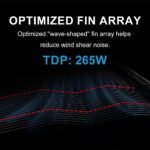 SAMA A60B Dual Tower CPU Air Cooler, 6 Heat Pipes, 2×120mm Guide Ring Fans, 265W TDP Cooling, Quiet 29dBA Operation, Premium Metal Finish, Intel LGA 115X/1200/1700/1851 & AMD AM4/AM5 Compatible - Image 4