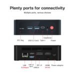 Beelink SER5 Mini PC, AMD Ryzen 5 5500U(up to 4.0GHz) 6C/12T, Mini Computer 16GB DDR4 RAM 500GB NVMe SSD, Mini Desktop Computer 4K@60Hz Dual Display HDMI&DP WiFi6/BT5.2/WOL/HTPC/W-11 Pro - Image 4