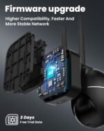 ieGeek 4G LTE Cellular Security Camera Wireless Outdoor, Solar Battery Powered Cameras for Home Surveillance, 2K Color Night Vision, 360°PTZ, 2-Way Audio, No WiFi, PIR Motion Sensor(SIM Card Included) - Image 8