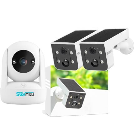 Vicohome 2CG6L Solar Security Camera Wireless Outdoor System and AI Tracking Security Camera for Home,No NVR Needed,Battery Powered,Easy to Setup,Motion Detection,Two Way Audio,Color Night Vision