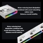 ICOLER Transwarp 120mm RGB Reverse Fan, Infinity Mirror 5V ARGB PWM Case Fan 120mm Triple Pack，Suitable for Computer Case & CPU Cooling(White) - Image 4