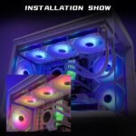 Jungle Leopard Interstellar V1 120mm PC Reverse Blade Case Fan, Infinity Mirror Module Daisy-Chain 5V ARGB PWM PC Fan Triple Pack Suitable for Computer Case & CPU Cooling(Black-3 Pack) - Image 8