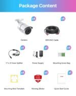 ZOSI 4PACK 1920TVL 1080P HD TVI Security Cameras 120ft Night Vision CCTV Cameras Home Security Day/Night Waterproof Camera for 720P,1080P,5MP,4K HD-TVI Analog DVR Systems - Image 9