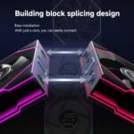 Jungle Leopard Interstellar V4 120mm PC Case Fan|Computer Cooling ARGB CPU Cooler Daisy Chain Fan|Three-Mode Digital Display|Infinity Mirror Design|600-2100 PWM Control|Triple Pack (Black Reverse) - Image 4